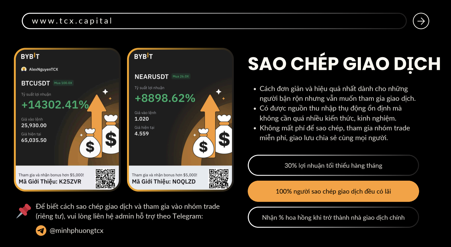 Công cụ sao chép giao dịch của TCX CAPITAL